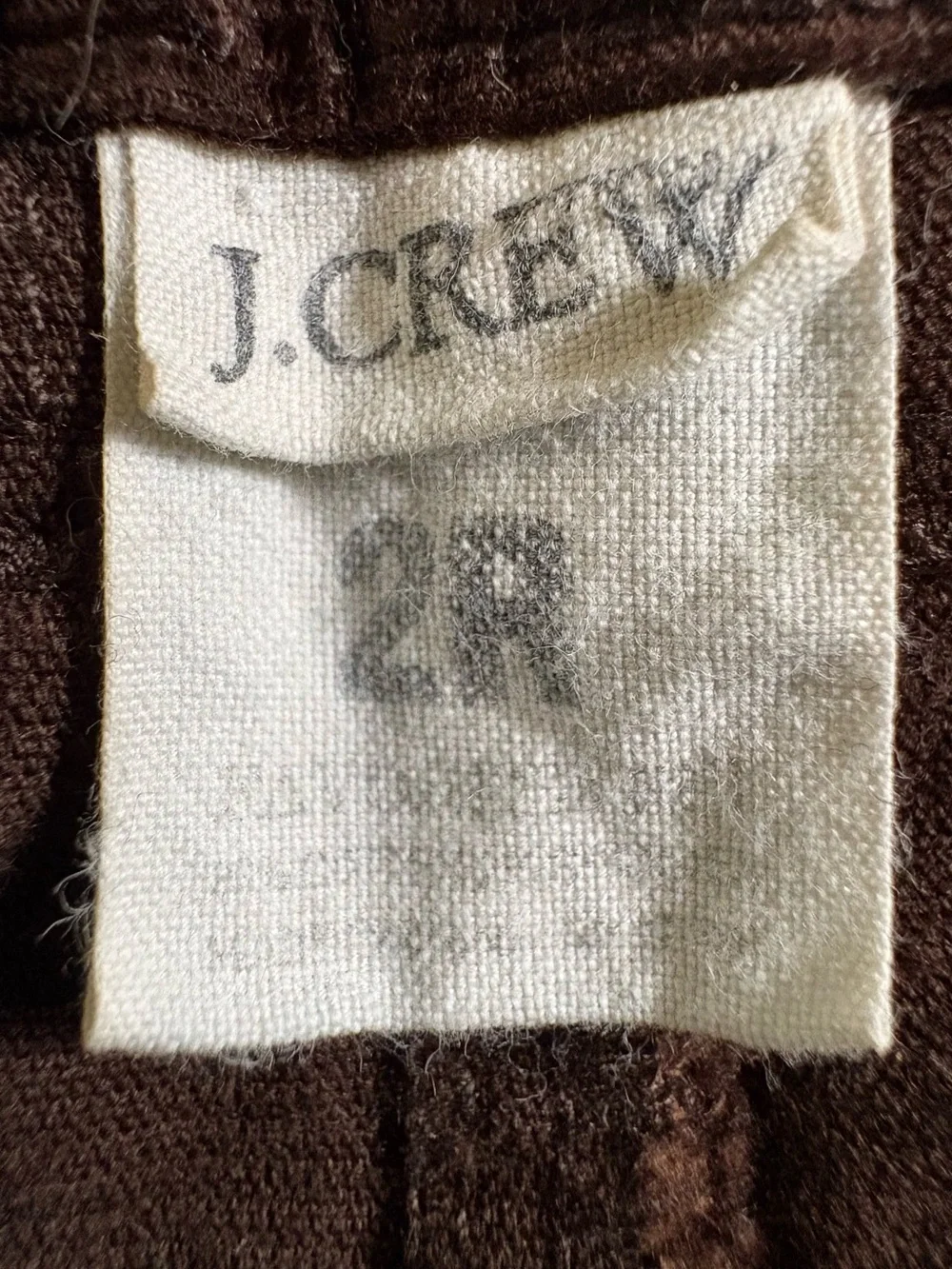 J. Crew Dark Brown Corduroy Wide-Leg Jeans